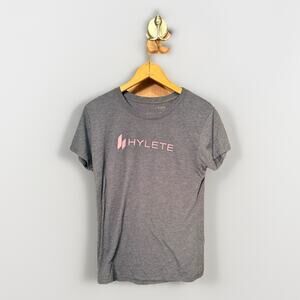 Hylete Shirt Women’s XL Blue Short Sleeve Tee Polyester Stretch Active